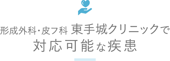 形成外科・皮フ科東手城クリニックで対応可能な疾患